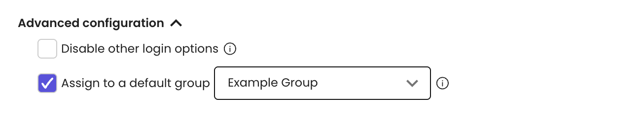 Default SSO Group
