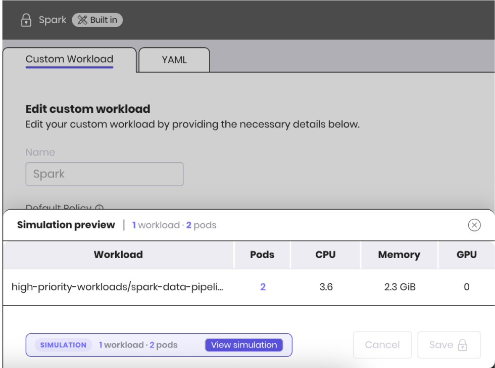 Custom Workload Simulation